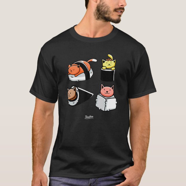 T-shirt Chats Sushi (Devant)