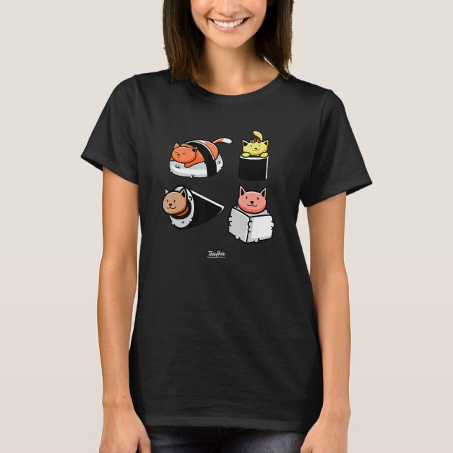 T-shirt Chats Sushi (Devant)