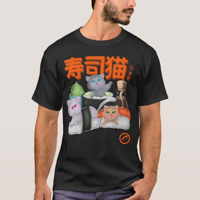 T-shirt chats sushis (Devant)