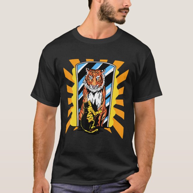 T-shirt Chats Tigre Miroir (Devant)