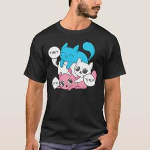 T-shirt Chats trans Ils Elles Leurs Pronoms Transgenre II