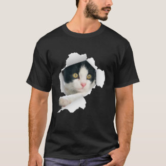 T-shirt Chats, Tuxedo Chats, Chats Torn Tissu, Kitten