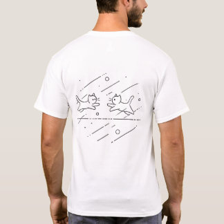 T-shirt Chats Unisex Chatons Jouer Dessin Minimaliste