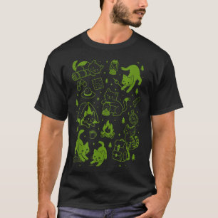 T-shirt Chats vintage camping en camping-car aventurier ra