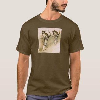 T-shirt Chats vintages à vélo