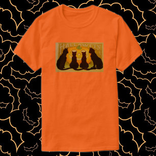 T-shirt Chats vintages d'Halloween et Jack O'Lantern