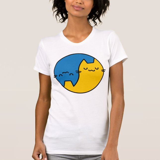 T-shirt Chats Yin et Yang (Devant)
