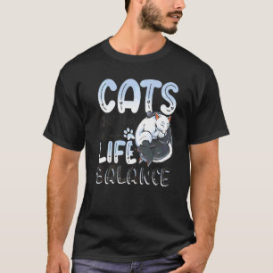 T-shirt Chats Yin et Yang Équilibre de Vie Chat Mignon 2