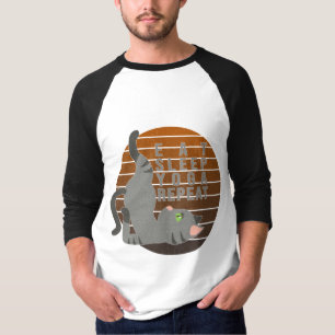 T-shirt Chatte drôle faisant du yoga.