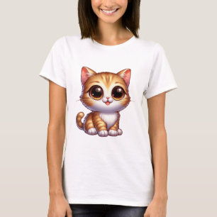 T-shirt chatte émotionnel pour filles et femmes