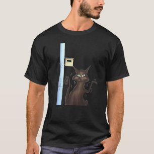 T-shirt Chatte étrange oeuvre d'art chaton farfelu