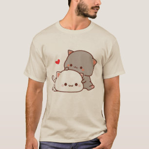 T-shirt chatte mochi peach