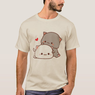 T-shirt chatte mochi peach