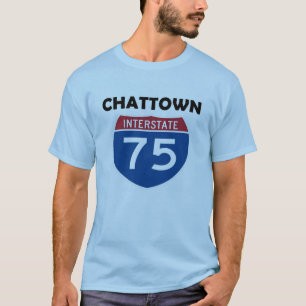 T-shirt Chattown Chattanooga Tennessee I-75 d'un état à 