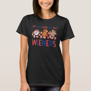 T-shirt Chaud Chien Je Suis Juste Ici Pour Les Saucisses 4