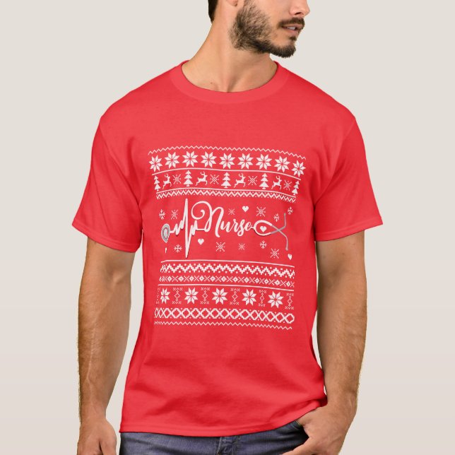 T-shirt Chaud de Noël joyeux et moche (Devant)