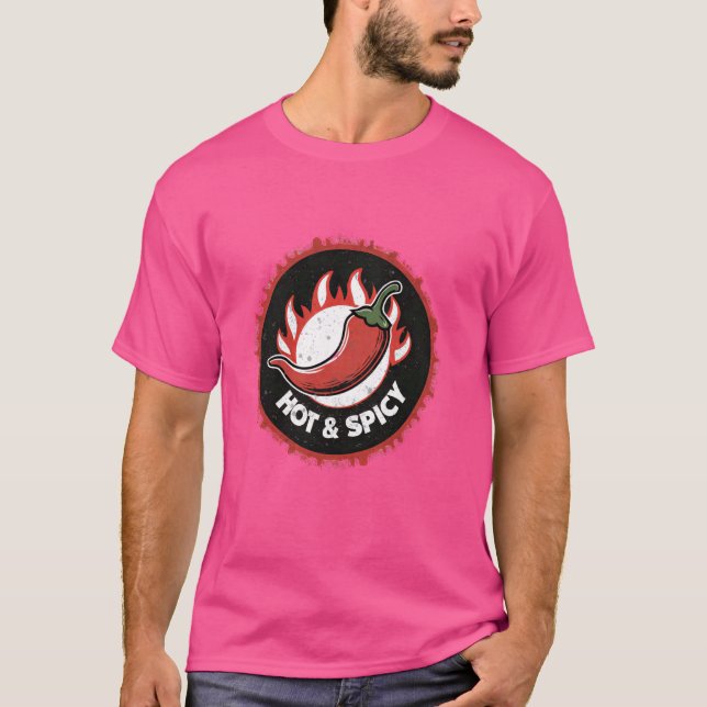 T-shirt Chaud et épicé Fundy Chili Pepper Design (Devant)