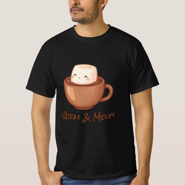 T-shirt Chaud et fondant – Design de chocolat chaud festif (Devant)