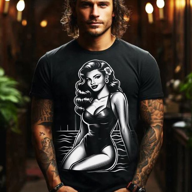 T-shirt Chaud maillot de bain Pin-up (Créateur téléchargé)