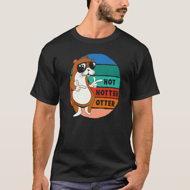 T-shirt Chaud Plus Chaud Loutre Drôle Dire Marten D'eau Do (Devant)