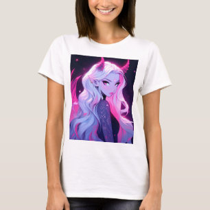 T-shirt Chaud rose Anime Girl Succubus Koakuma Little Devi