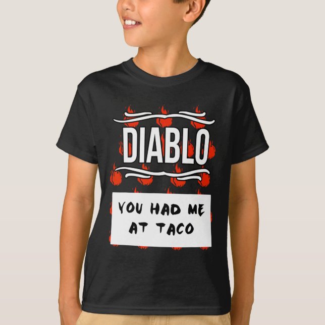 T-shirt CHAUD SAUCES Groupe Halloween DIABLO SAUCE Vous M' (Devant)