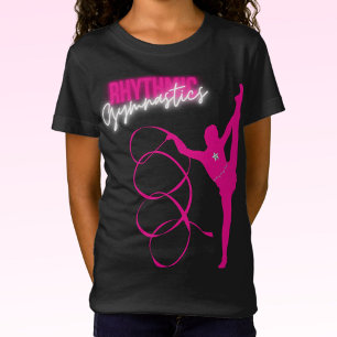 T-Shirt Chaude Rose Gymnastique Rythmique