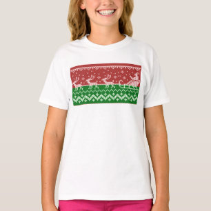 T-shirt Chaudron moche Le Père Noël traîne et rennes