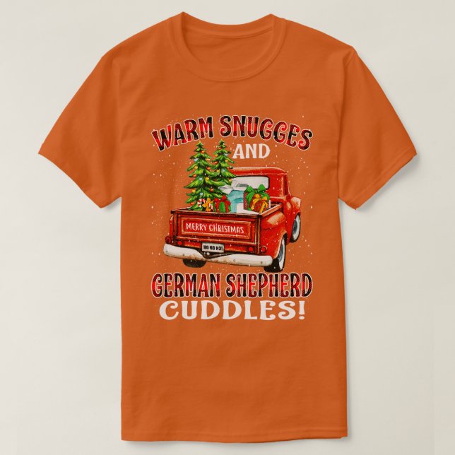 T-shirt Chauds Épingles Et Bergers Allemands Bouddles Chr  (Design devant)