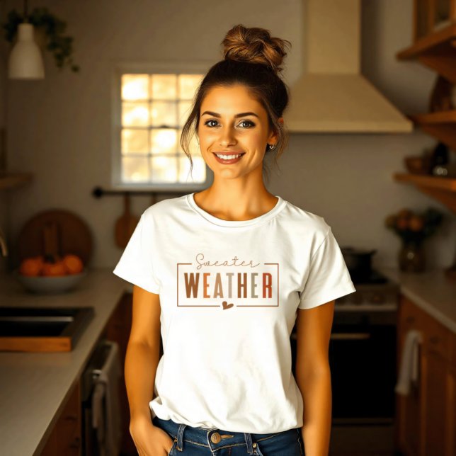 T-shirt Chauffage automne automne doux Météo (Créateur téléchargé)