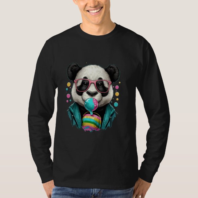 T-shirt Chauffage Bubble Gums Panda Ours Bubble Machine de (Devant)