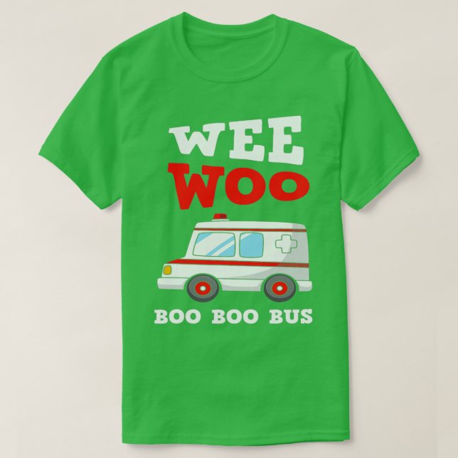 T-shirt Chauffeur ambulancier Premiers soins Weo Woo Boo B (Design devant)