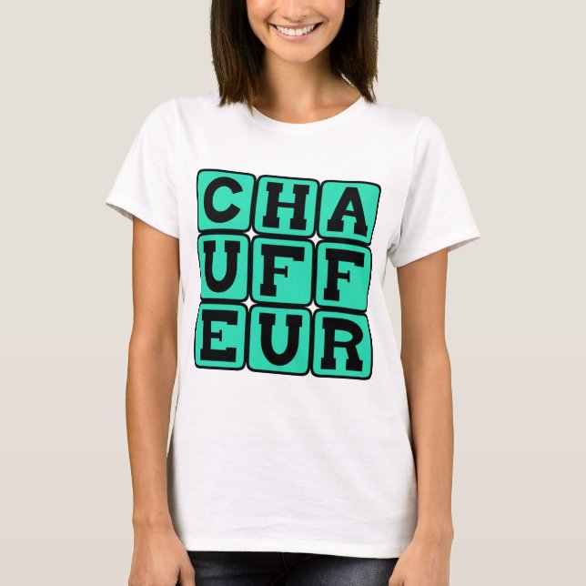 T-shirt Chauffeur, Conducteur de Limousine (Devant)