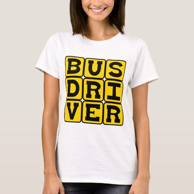 T-shirt Chauffeur d'autobus, profession du transport (Devant)