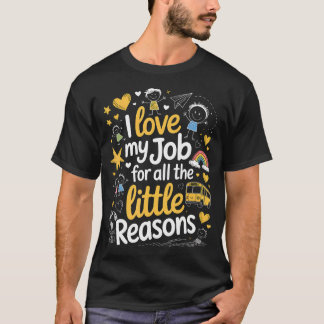 T-shirt Chauffeur de Bus Drôle J'aime Mon Travail Petites