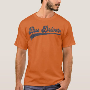 T-shirt Chauffeur de Bus Mignon Amis Vintage