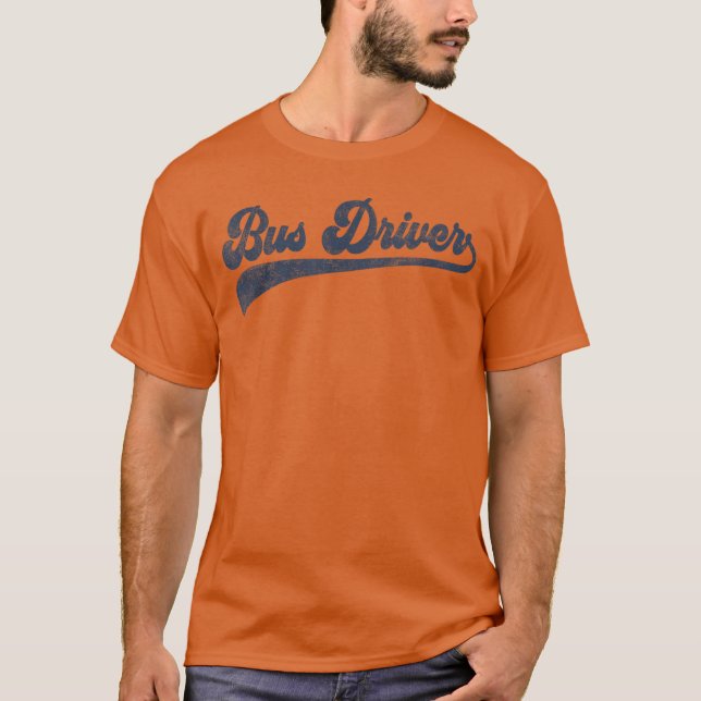 T-shirt Chauffeur de Bus Mignon Amis Vintage (Devant)