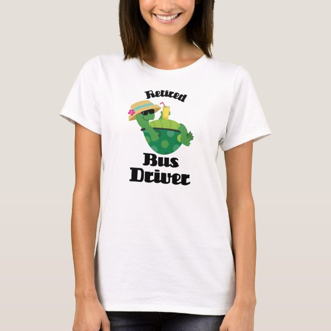 T-shirt Chauffeur de bus retiré (tortue) (Devant)