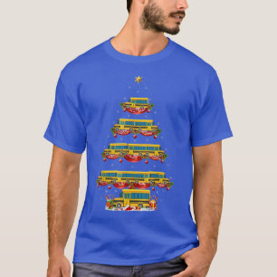 T-shirt Chauffeur de bus scolaire amusant Xmas Père Noël S