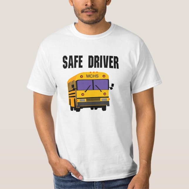 T-shirt Chauffeur de bus scolaire personnalisable T Chemis (Devant)