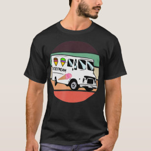T-shirt Chauffeur de camion à crème glacée Pastel Hipster