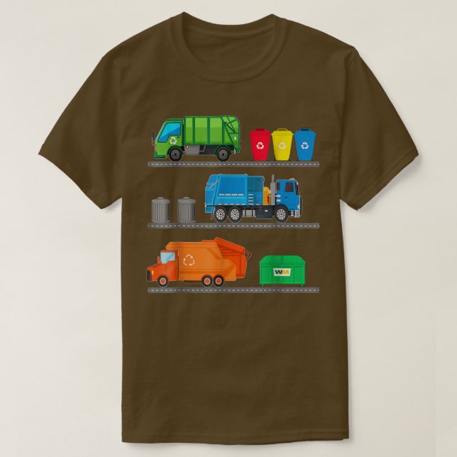 T-shirt Chauffeur de camion à ordures amusant (Design devant)