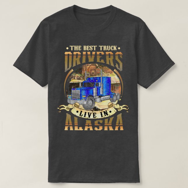 T-shirt Chauffeur de camion Alaska (Design devant)