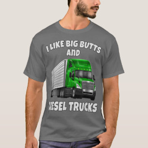 T-shirt Chauffeur De Camion Big Rig J'Aime Gros Boutons Et