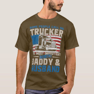 T-shirt Chauffeur de camion Camionneur Daddy Mari US Drape