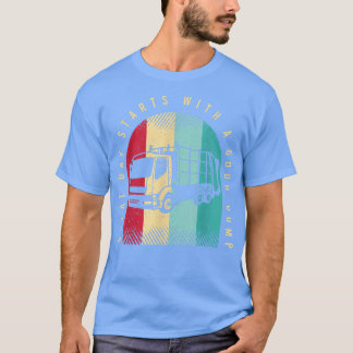 T-shirt Chauffeur de camion de recyclage masculin disant p