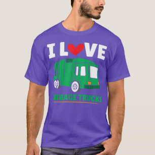 T-shirt Chauffeur de camion de vidange Jour J'aime Garbage
