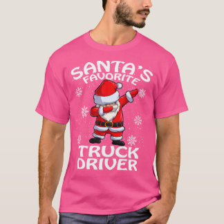 T-shirt Chauffeur de camion favori Santas Noël 2