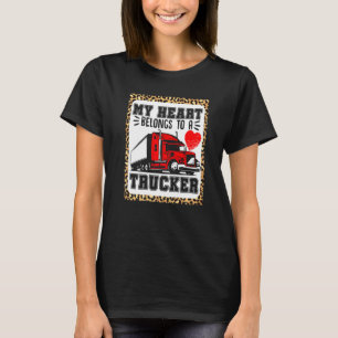 T-shirt Chauffeur de Camion Mon Cœur Appartient À Une Épou