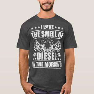 T-shirt Chauffeur De Camion Nouveauté J'Aime L'Odeur Du Di